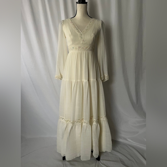 VTG 70s Nadine Prairie Maxi Dress - Picture 13 of 13